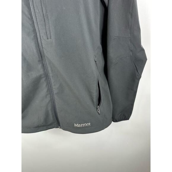 Marmot Mens Tempo Softshell Jacket M3 Black Size Large Embroidered - Picture 9 of 12
